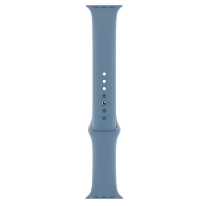 Curea silicon marca THD pentru Apple Watch 45 mm seria 7 si seria 8, marimea M/L, culoarea albastru nordic