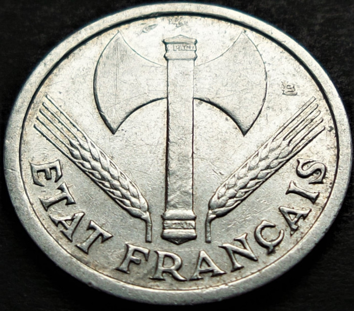 Moneda istorica 1 FRANC - FRANTA, anul 1942 * cod 233 - Vichy