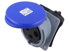 Conector alimentare AC trifazat IP&amp;S 63A 250V IP44 soclu mamă AMPHENOL