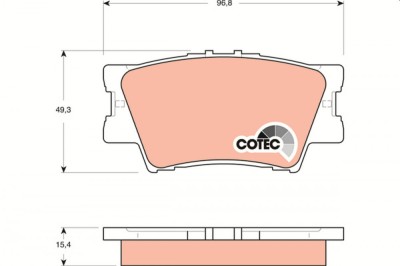 TRW GDB3426 COTEC set placute frana,frana disc foto