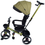 Tricicleta copii, Kids Carepliabila Impera kaki, scaun rotativ, copertina de soare, maner pentru parinti, KidsCare