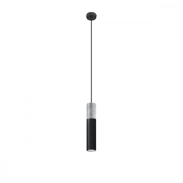 Lampă suspendată BORGIO 1 negru, Sollux Lighting