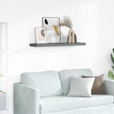 vidaXL Raft de perete suspendat, gri extralucios, 90x23,5x3,8 cm, MDF 323796