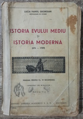 Istoria Evului Mediu si istoria moderna - Lucia Pamfil Georgian// 1935 foto