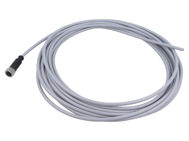 Conector M12 mufă mamă 5 pini drept cu cablu 7,5m HARTING PVC cod A DeviceNet/CANopen