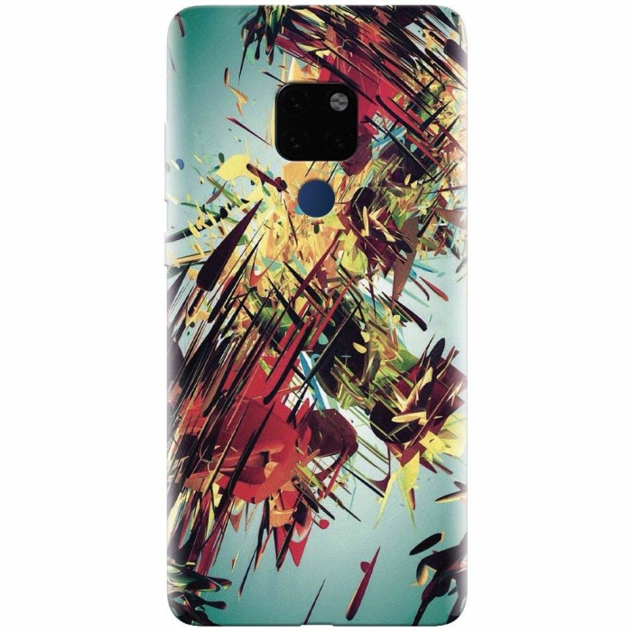 Husa silicon pentru Huawei Mate 20, Complex Abstract Colorful 3D Drawing