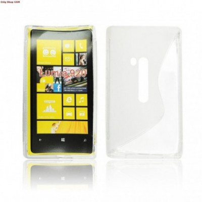 Husa silicon S-line Nokia Lumia 920 Transparent foto