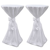 Cumpara ieftin Husa de masa alba, 60 cm, cu funda, 2 buc