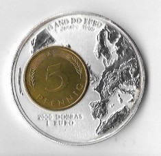 Moneda 2000 dobras 1999, 5 pfennig - Sao Tome e Principe, 31,1 g argint, capsula