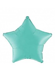 Balon Folie Metalizat Stea Turquoise- 45 cm foto