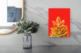 Tablou Canvas Vibrant cu Plante Suculente și Frunze, 26 x 39 cm, CMCLASS