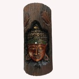 Decorațiune Buddha Sculptată Manual din Lemn de Albasia 40 cm