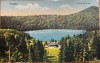 1934 CP color interbelică Tușnad / Lacul Sft Ana / foto Oscar Adler din Brasov la filiala Tusnad Bai / istoria turismului romanesc, Necirculata, Fotografie