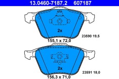 ATE 13.0460-7187.2 set placute frana,frana disc foto
