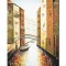 Tablou peisaj din Venetia pictat manual 120x90cm ulei pe panza in cutit efect 3D, gata de agatat pe perete