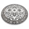 Covor MATEO 8037/644 cerc Modern cadru, flori - structural gri, cerc 100 cm