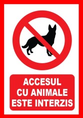 Placuta accesul cu animale este interzis foto