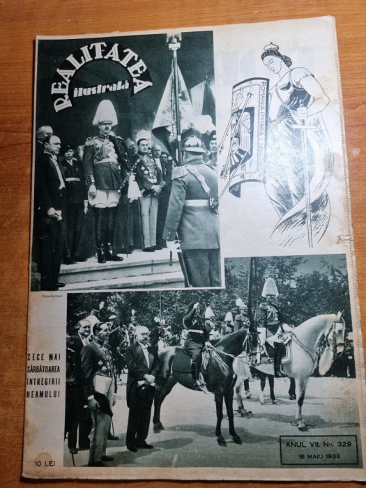 realitatea ilustrata 18 mai 1933-regele mihai,carol,machiaj,ziua nationala