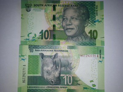 Africa de Sud 10 Rand 2015 UNC foto