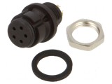 Conector circular 620 63V 5 pini soclu mamă lipire IP67 2A
