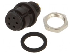 Conector circular 620 63V 5 pini soclu mama lipire IP67 2A foto