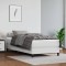 vidaXL Pat box spring cu saltea, alb, 80x200 cm, piele ecologică 3144226
