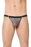 Chiloti tanga barbati, animal print, One Size