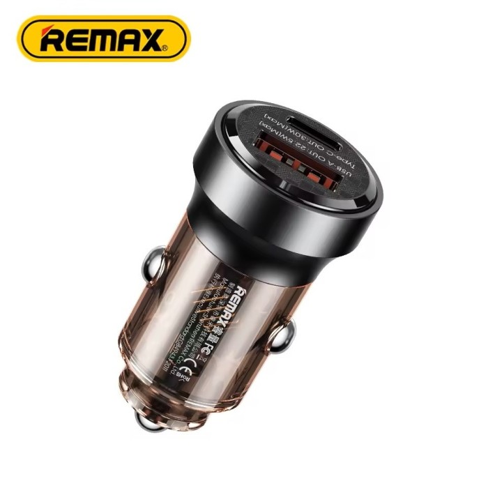 Incarcator auto rapid REMAX RCC338, PD+QC, 1 port USB-C, 1 port USB-A