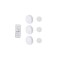 Set 3 spoturi pe baterii, montare cu adeziv, doua moduri de control, telecomanda sau apasare, dimensiuni 6.2 cm x 2.5 cm, alb