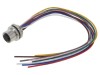 Conector TE Connectivity M12 8 pini mamă 30V IP67 drept T4171320008-001