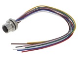 Conector TE Connectivity M12 8 pini mamă 30V IP67 drept T4171320008-001