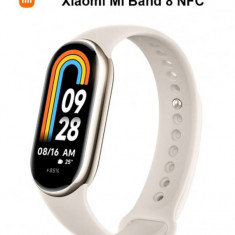 Smartband Xiaomi Mi Band 8 NFC Gold, AMOLED 1.62 , Ritm cardiac, Oxigen, Calorii, Pasi, Somn, 150+ moduri sport, 190mAh