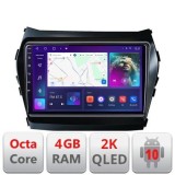 Navigatie HHyundai IX45 Santa Fe 2013-2015 C-209 Android Octa Core Ecran 2K QLED GPS 4G 4+32GB 360 KIT-209+EDT-E409-2K CarStore Technology