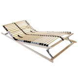 vidaXL Bază cu lamele Manual Maro 70 x 190 cm Lemn de fag masiv 42015244