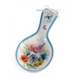 Suport lingura ceramica multicolora Flowers 11,5 x 24,5 H