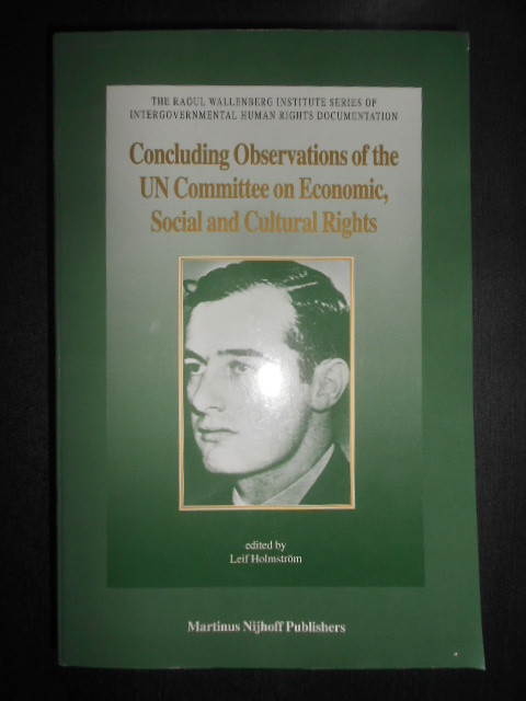 Leif Holmstrom - Concluding Observations of the UN Committee on Economic...