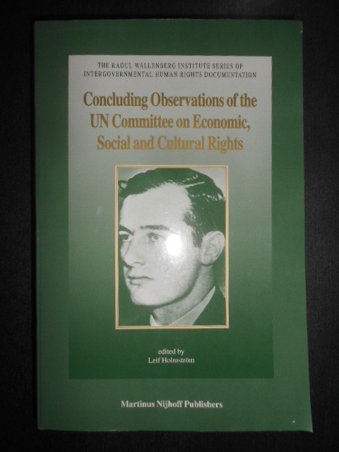 Leif Holmstrom - Concluding Observations of the UN Committee on Economic...