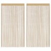 VidaXL Draperii cu franjuri, 2 buc., 140 x 250 cm, bej 132405