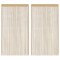 vidaXL Draperii cu franjuri, 2 buc., 140 x 250 cm, bej 132405