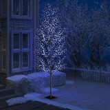 vidaXL Pom Crăciun, 1200 LED-uri lumină albastră flori de cireș 400 cm