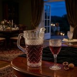 Set 6 Pahare Vin Rosu 330 ml si Carafa 1.5l Cristal Bohemia Diana