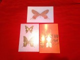 3 Ilustrate Romania - Insecte - Fluturi , din colectia Antipa