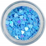 Confetti nail art - inimi albastre, LION COSMETICS