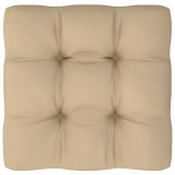 Pernă pentru canapea din paleți, bej, 58 x 58 x 10 cm, vidaXL