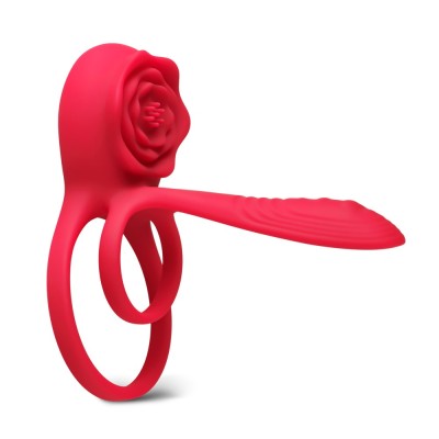 Inel Vibrating Rose Rosu foto