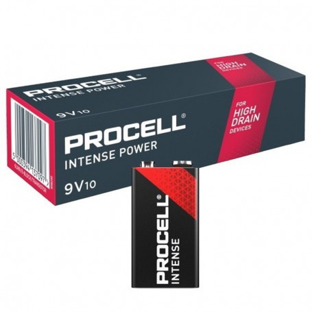 10x PROCELL Intense Power 9V (Duracell Industrial) Alkaline E-Block / 6LP3146