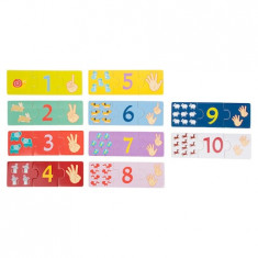 Joc puzzle Cifre si Numere , Small Foot, Lemn, Multicolor, 30 piese foto