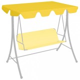 VidaXL Copertină de rezervă leagăn grădină galben 188/168x145/110cm
