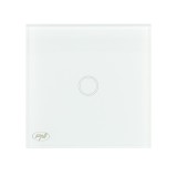 Intrerupator Touch Simplu PNI SH101 Sticla Alba cu LED Indicator