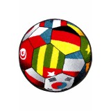 Covor Rotund Camera Copii Model UEFA 11110-180, Marime 67 x 67 cm, Multicolor, Inaltime Fir 9 mm, Antialergic, Polipropilena, Gradinita, Cresa, Loc de